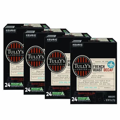 Tully's Coffee® French Roast Decaf Coffee K-Cups, 96/Carton