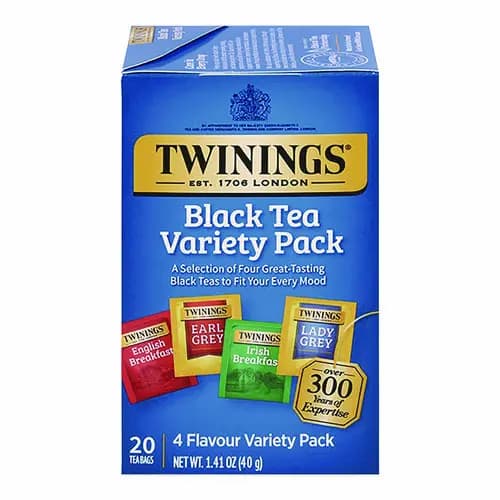 TWININGS® Black Tea Variety Pack, Assorted Flavors, 20/Box