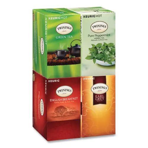 TWININGS® Tea K-Cups, Assorted, 24 K-Cups/Box, 4 Boxes/Carton