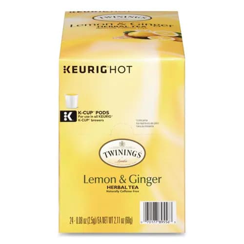 TWININGS® Tea K-Cups, Lemon Ginger, 24/Box