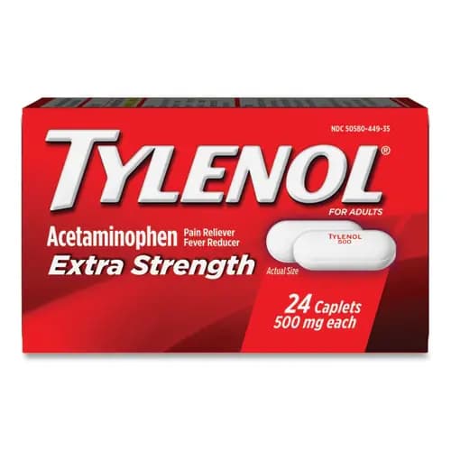 Tylenol® Extra Strength Pain Reliever Caplets, 24 Caplets