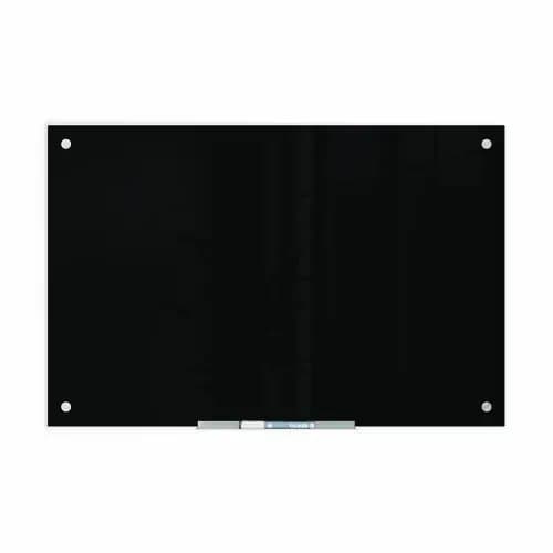 U Brands Black Glass Dry Erase Board
