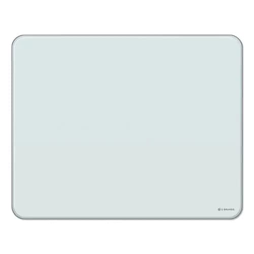 U Brands Cubicle Glass Dry Erase Board, 20" x 16", White Surface