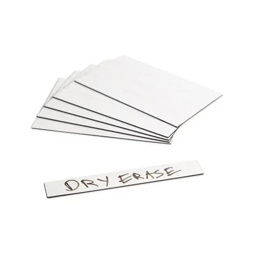 U Brands Dry Erase Magnetic Tape Strips, White, 25/Pack