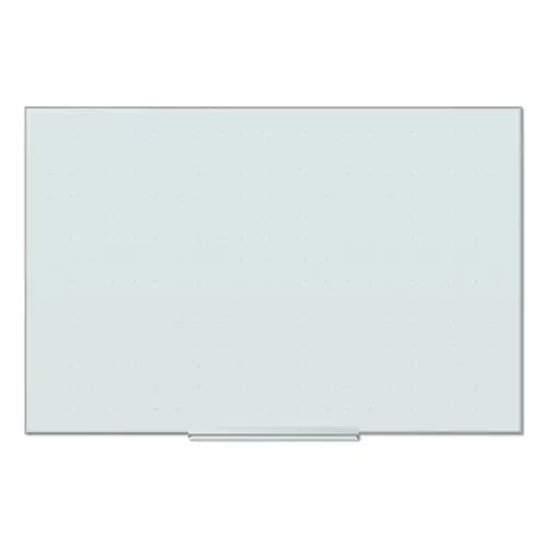 U Brands Floating Glass Ghost Grid Dry Erase Board