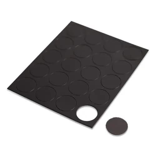 U Brands Heavy-Duty Board Magnets, Circles, 0.75" Diameter, Black, 20/Pack
