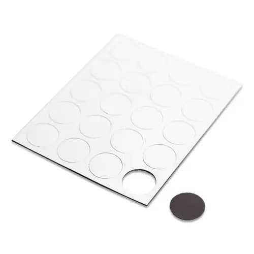 U Brands Heavy-Duty Board Magnets, Circles, 0.75" Diameter, White, 20/Pack