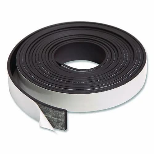 U Brands Magnetic Adhesive Tape Roll, 0.5" x 7 ft, Black