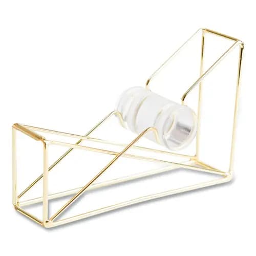 U Brands Vena Tape Dispenser, 1" Core, Metal, Gold