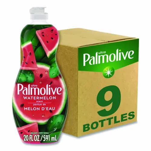 Ultra Palmolive® Dishwashing Liquid, Watermelon Scent, 20 oz Bottle, 9/Carton