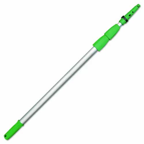 Unger® Opti-Loc Extension Pole, 18 ft, Three Sections, Green/Silver