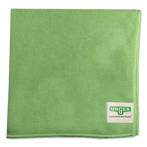 Unger® SmartColor MicroWipes, Microfiber, Green, 10/Pack