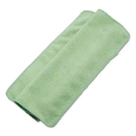 Unisan Lightweight Microfiber Cleaning Cloths, Green, 16x16