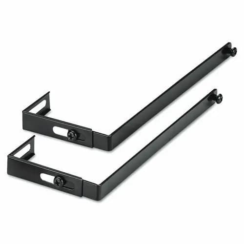 Universal® Adjustable Cubicle Hangers, Black, 2/Set