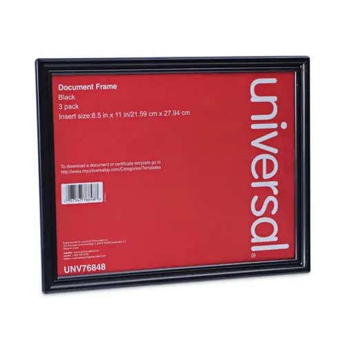 Universal® All Purpose Document Frame, Black, 3/Pack
