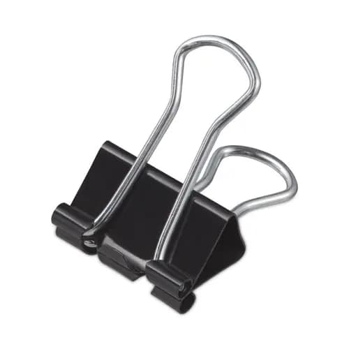Universal® Binder Clips, Small, Black/Silver, 12/Box
