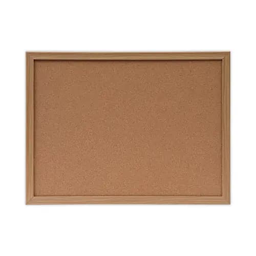 Universal® Cork Board with Oak Style Frame
