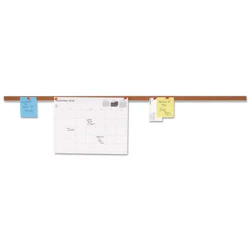 Universal® Cork Bulletin Bar, Brown/Silver, 1" x 36"