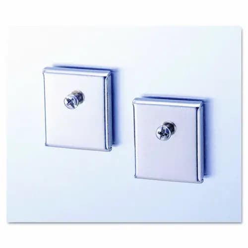 Universal® Cubicle Accessory Mounting Magnets, Silver, 2/Set