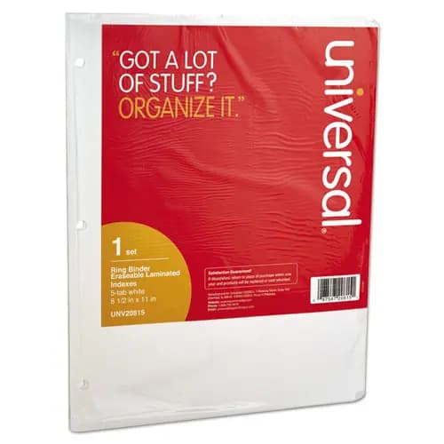 Universal® Deluxe Write-On/Erasable Tab Index