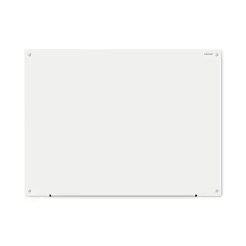 Universal® Frameless Glass Marker Board, 48" x 36", White Surface