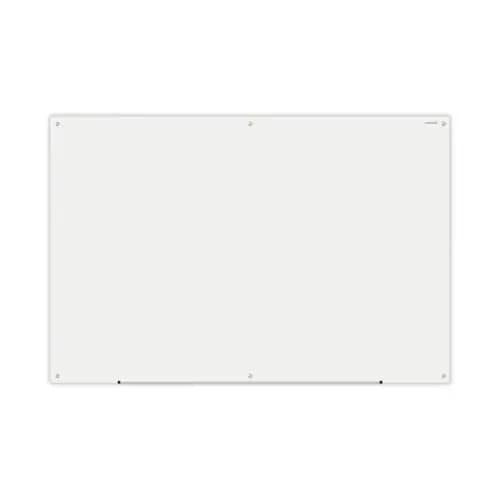 Universal® Frameless Glass Marker Board, 72" x 48", White Surface