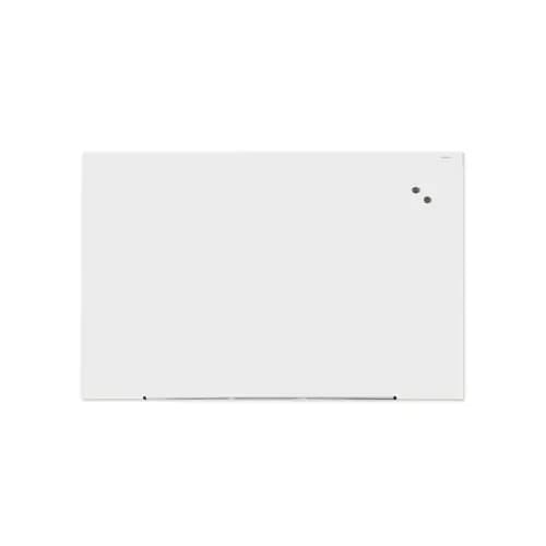 Universal® Frameless Magnetic Glass Marker Board, 72" x 48", White Surface