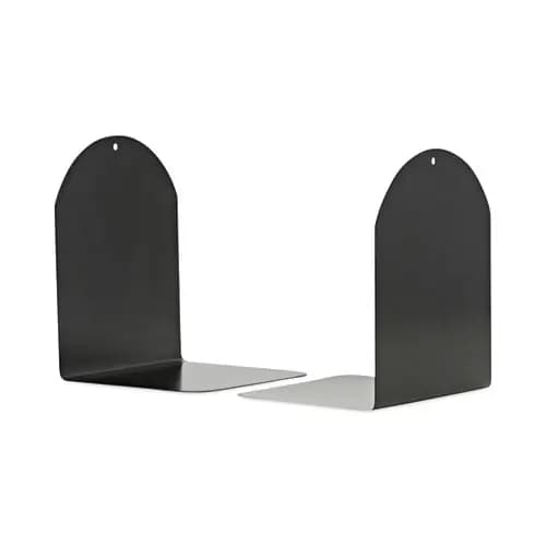 Universal® Magnetic Bookends, Metal, Black, 1 Pair