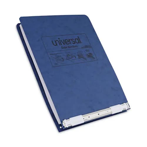 Universal® Pressboard Hanging Binder, 2 Posts, 6" Capacity, 9.5 x 11, Blue