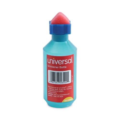 Universal® Squeeze Bottle Moistener, 2 oz, Blue