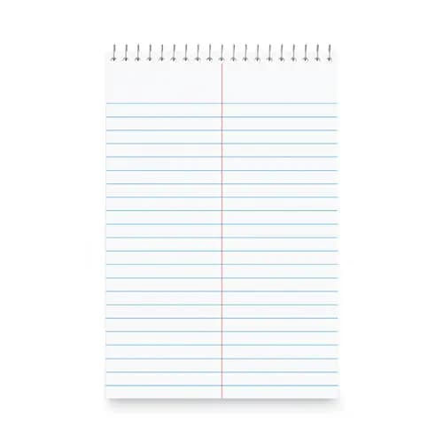 Universal® Steno Pads, Gregg Rule, Red Cover, 80 White 6 x 9 Sheets, 6/Pack