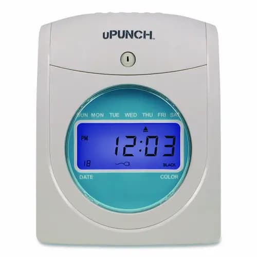 uPunch™ Digital Auto-Align Punch Time Clock Bundle, White