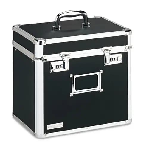 Vaultz® Locking File Chest, Black, 13.5" x 10.5" x 13.25"