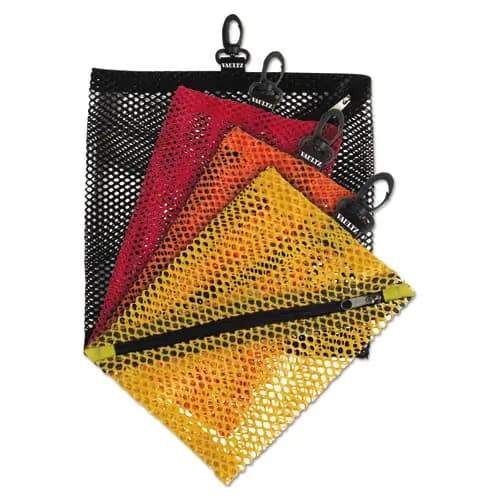 Vaultz® Mesh Storage Bags, Assorted Colors, 4/Pack