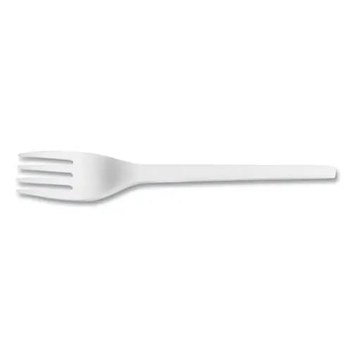 Vegware™ CPLA Cutlery, General Purpose Fork, White, 1,000/Carton