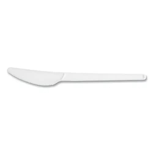 Vegware™ CPLA Cutlery, General Purpose Knife, White, 1,000/Carton