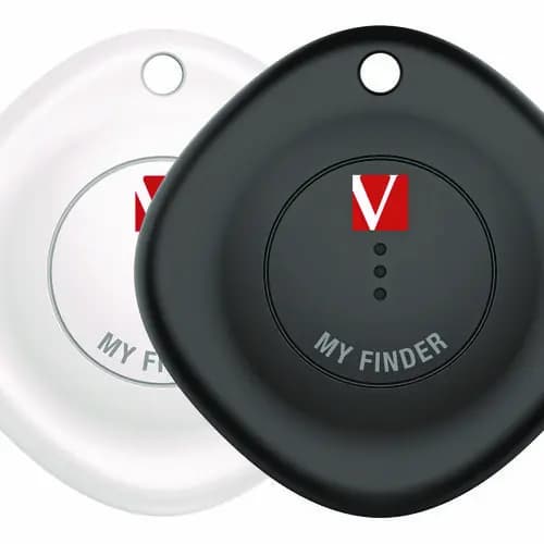 Verbatim® My Finder Bluetooth Tracker for Apple iOS, Black/White, 2/Pack