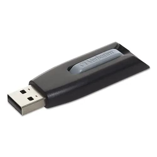 Verbatim® Store 'n' Go V3 USB 3.0 Drive, 64 GB, Black/Gray