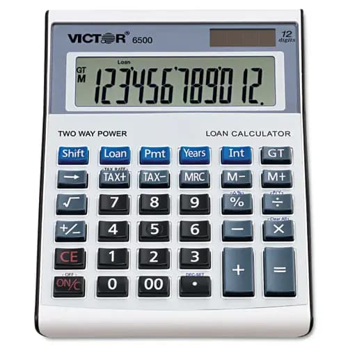 Victor® 6500 Executive Desktop Loan Calculator, 12-Digit LCD