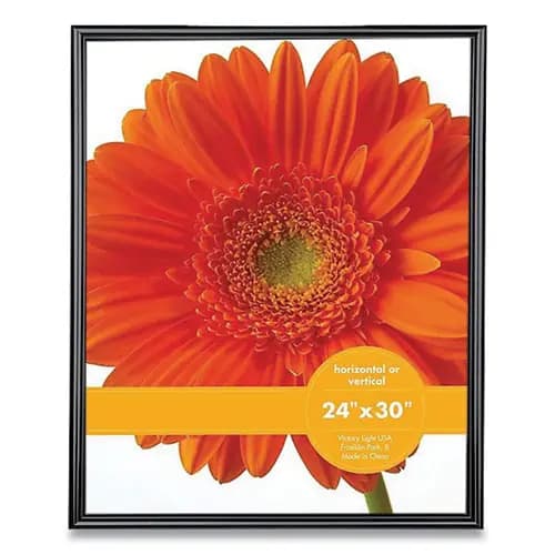 Victory Light Plastic Poster Frame, 24 x 30 Insert, Black
