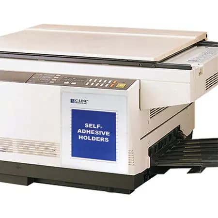 Vinyl Job/Shop Ticket Holder 8 1/2" x 11" Self-Adhesive, Clear, Pack of 50