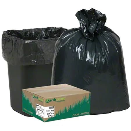 Webster Earthsense Commercial Liner - 24 x 33, 0.85 mil, Black