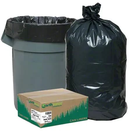 Webster Earthsense Commercial Liner - 38 x 58, 2.0 mil, Black