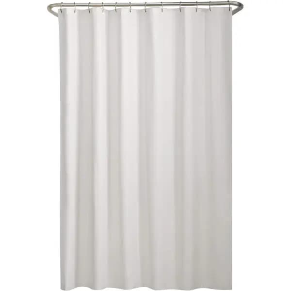 White Shower Liner 2.4 Gauge, Magnets, 70 x 72 inches