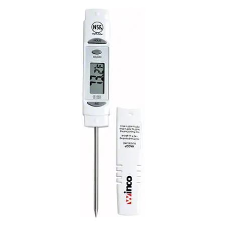 Winco® Digital Thermometer w/Tapered Tip Probe & Hold Function