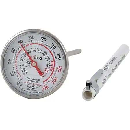 Winco® Instant Read Thermometer w/Sleeve & Built-In Clip