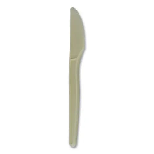 WNA EcoSense Renewable Plant Starch Cutlery, Knife, Plastic, Cream, 50/Pack