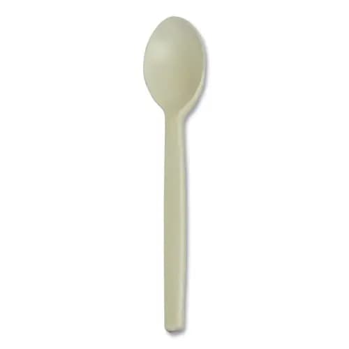 WNA EcoSense Renewable Plant Starch Cutlery, Spoon, Plastic, Cream, 50/Pack