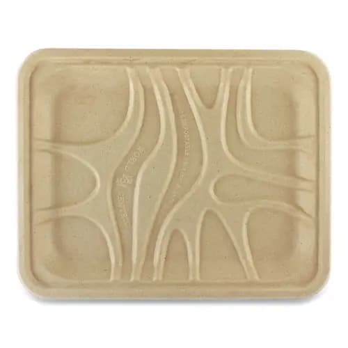 World Centric® Fiber Trays, 9.1 x 7.1 x 0.7, Natural, Paper