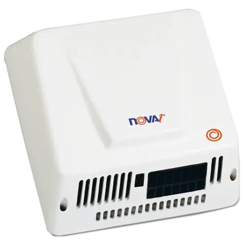 WORLD DRYER® NOVA Hand Dryer, Aluminum, White, 110-240 V
